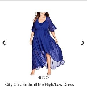 City Chic- Wrap High Low Dress